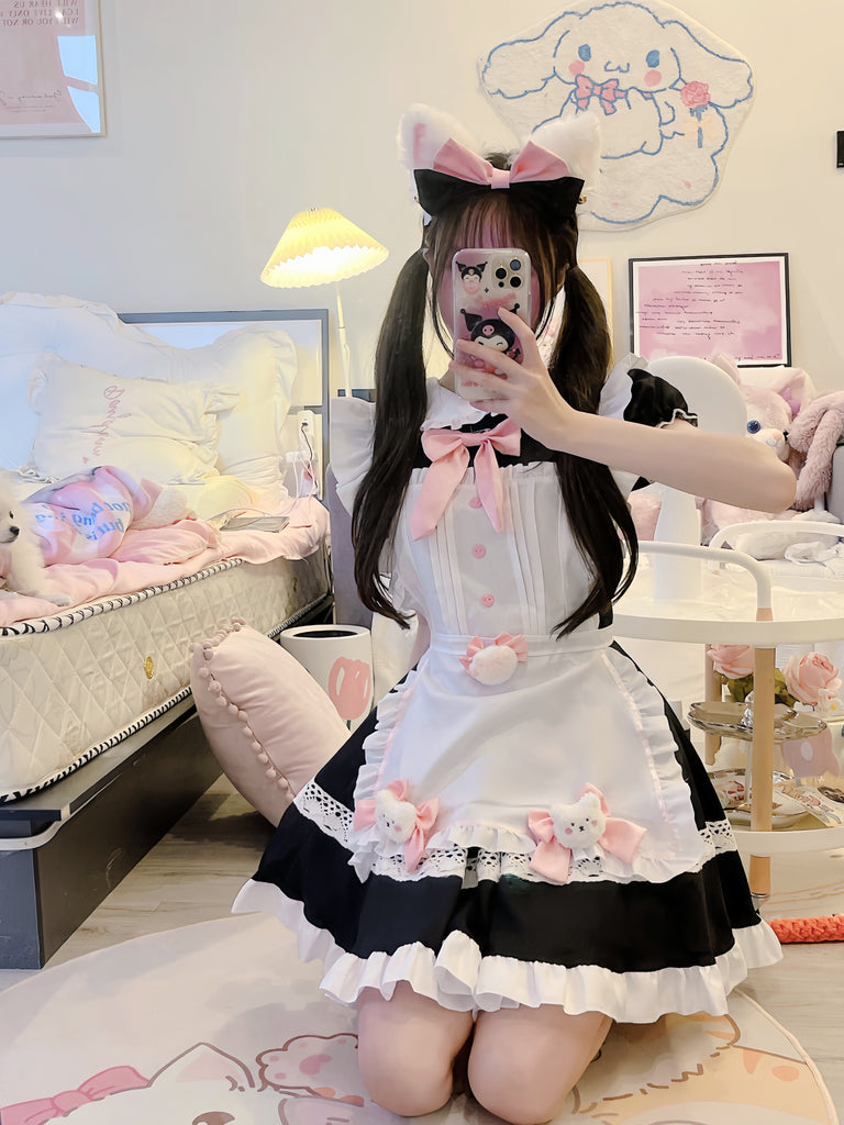 Lilymoonのガーリーリボンメイドコスプレの画像5