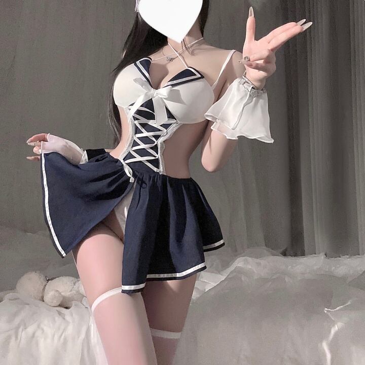 Lilymoonのレースアップセクシーバニー制服コスプレの画像4