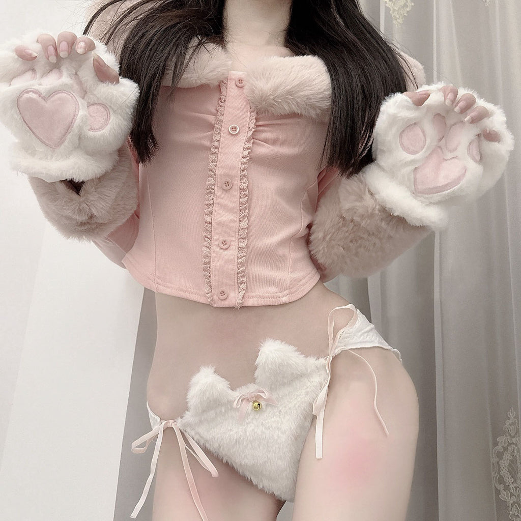 Lilymoonのキャットファーショーツの画像1