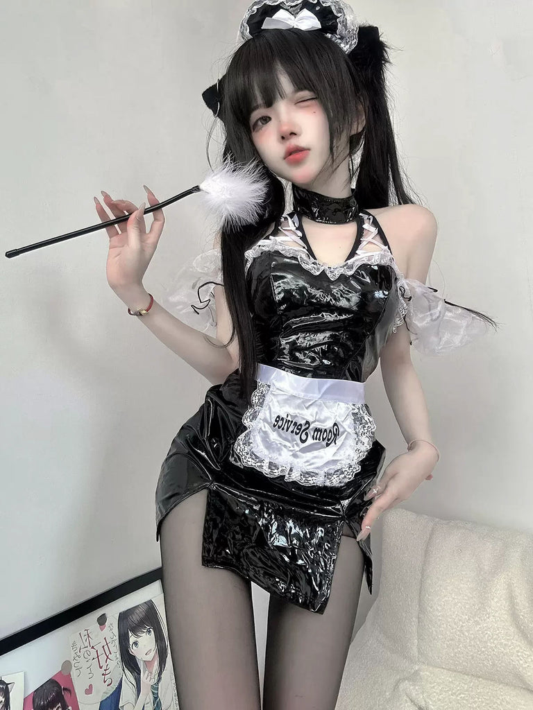 Lilymoonのエナメルレザーメイドコスプレの画像6