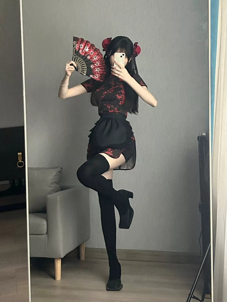 Lilymoonのレトロチャイナメイドコスプレの画像4