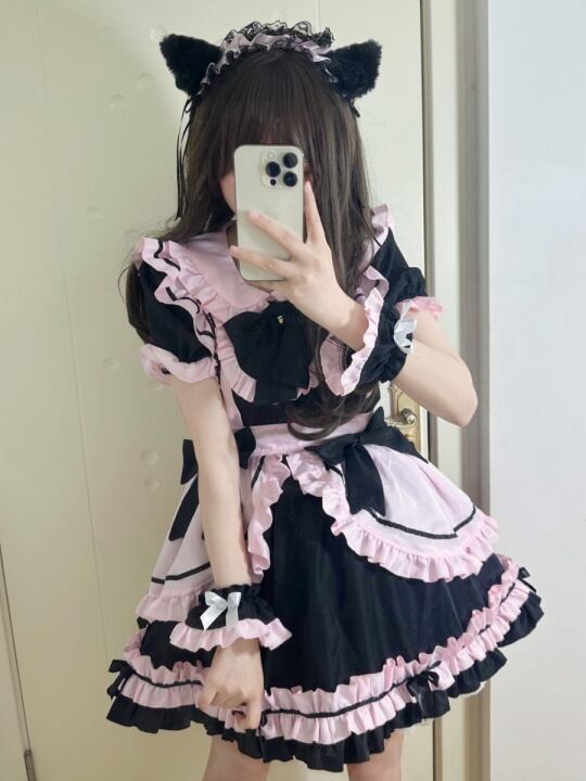 Lilymoonのガーリーキャットメイドコスプレの画像4