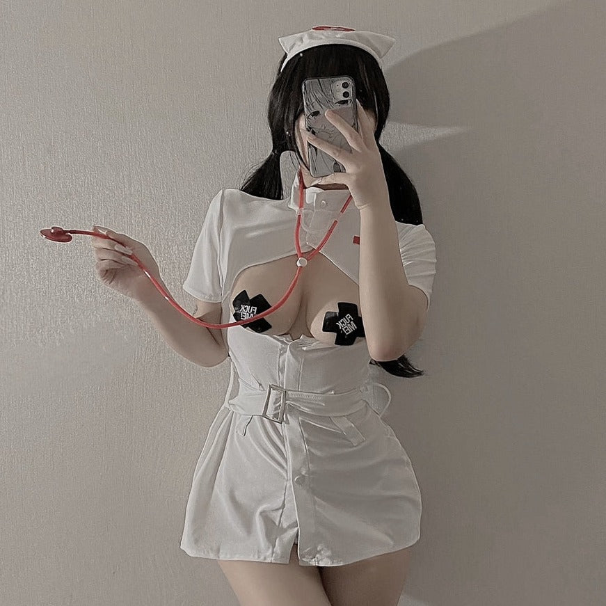 Lilymoonのセクシーウエストバックルナースコスプレの画像4